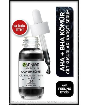 Garnier Aha+bha Anti-Imperfection Serum 30 Ml & Micellar Charcoal Flawless Make-Up Remover Gel 400 Ml - Buy Online on GoSupps.com