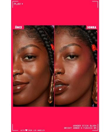 NYX Professional Makeup Wonder Stick Double-Ended Cream Blush Stick - Bright Amber and Fuschia - Buy Online on GoSupps.com