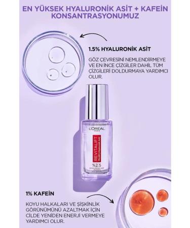 L'Oreal Paris False Lash Telescopic Fiber Mascara & Revitalift Filler Eye Contour Brightening Eye Serum 20ml - Buy Online on GoSupps.com