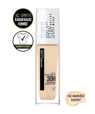 Maybelline New York Super Stay Active Wear 30h Foundation 02 Naked Ivory