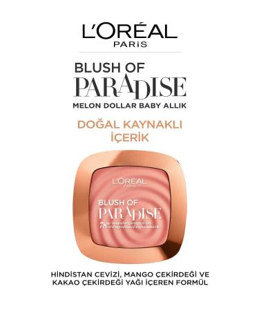 L'Oreal Paris Women's Pink Blush - Wake Up and Glow Blush 03 Melon Dollar Baby 3600523707157 - Buy Online on GoSupps.com