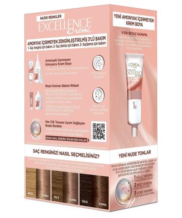 L'Oreal Paris Excellence Creme Nude Colors Hair Dye 4u Nude Brown - Buy Online on GoSupps.com