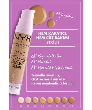 NYX Professional Makeup Bare With Me Concealer Serum 08 Sand - Buy Online on GoSupps.com