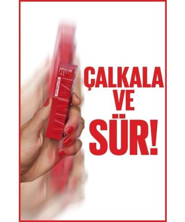 Maybelline New York Super Stay Vinyl Ink Long-Lasting Liquid Glossy Lipstick 15 Peachy & Mini Sky High Cosmic Black Mascara - Buy Online on GoSupps.com