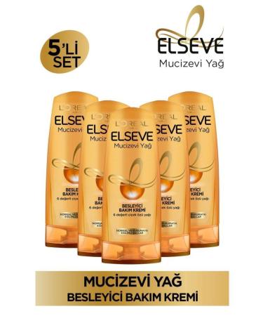 Elseve 5-Piece Miraculous Oil Nourishing Care Cream 390 Ml Set