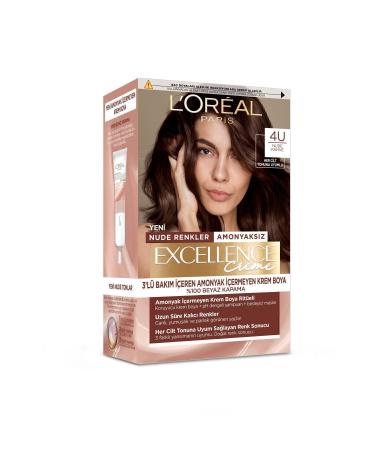 L'Oreal Paris Excellence Creme Nude Colors Hair Dye 4u Nude Brown - Buy Online on GoSupps.com