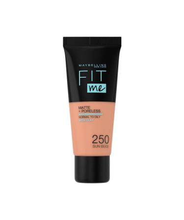 Maybelline New York Fit Me Matte Poreless Foundation - 250 Sun Beige - Buy Online on GoSupps.com