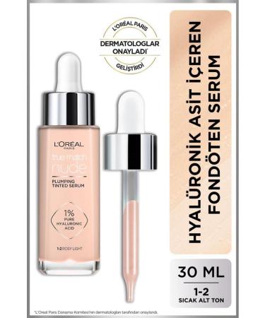 L'Oreal Paris True Match Nude Foundation Serum 1-2 Rosy Light