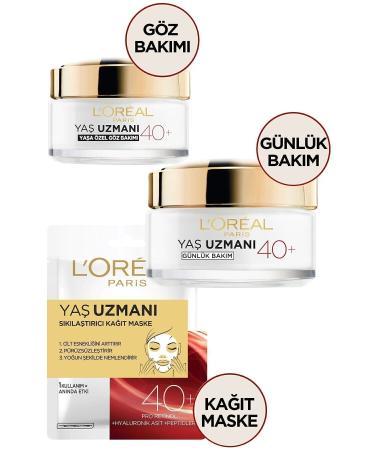 L'Oreal Paris Age Expert 40+ Anti-Wrinkle Firming Daily Cream Skin Care Set of 3 - Buy Online on GoSupps.com
