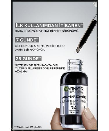 Garnier Aha Bha Anti-Imperfection Serum 4% niacinamide Peeling Aha Bha 30ml - Buy Online on GoSupps.com