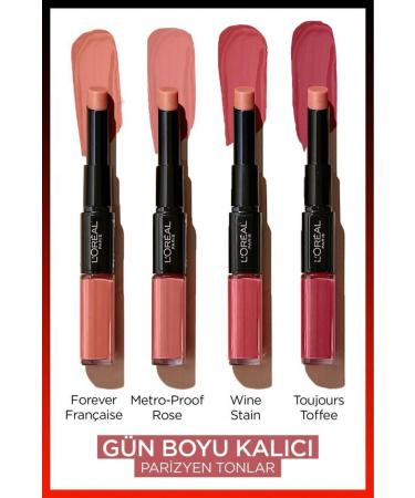 L'Oreal Paris L'or al Paris Infaillible 2-step 24 Hour Liquid Lipstick & Balm - 801 Toujours Toffee - Buy Online on GoSupps.com