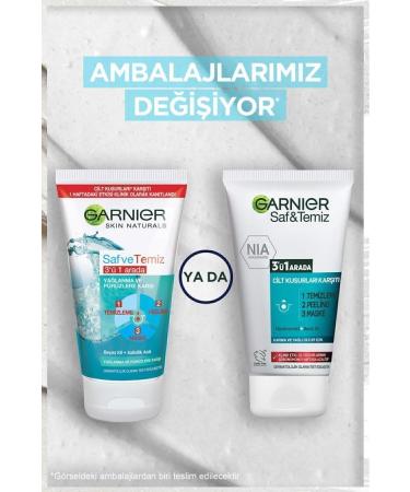 Garnier Pure & Clean Anti-Oily & Anti-Imperfections 3 in 1 150 ml - Buy Online on GoSupps.com