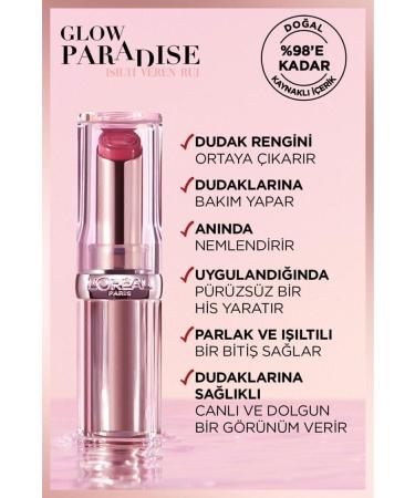 L'Oreal Paris Glow Paradise Balm-in-Lipstick Shimmering Lipstick 353 Mulberry Ecstatic & Mini Paradise Mascara 4.7 ML - Buy Online on GoSupps.com