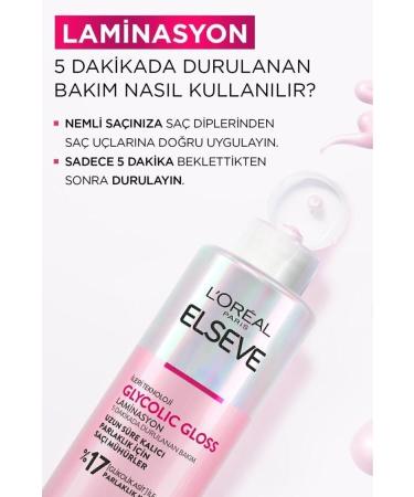 Elseve Glycolic Gloss Shine Sealing Lamination 5 Minute Rinse Care 200ml - Buy Online on GoSupps.com