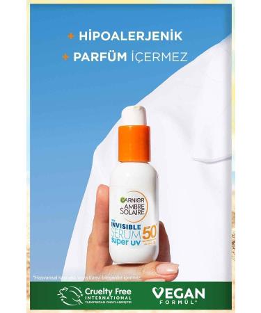 Garnier Ambre Solaire Invisible Spf50 Super UV Daily Sunscreen Serum 30 ml - Buy Online on GoSupps.com