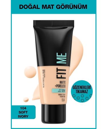 Maybelline New York Fit Me Matte+poreless Foundation - 104 Soft Ivory
