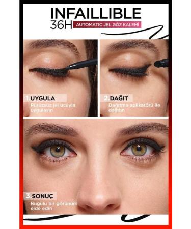 L'Oreal Paris Infaillable Automatic Gel Eyeliner - Intense Black - Buy Online on GoSupps.com