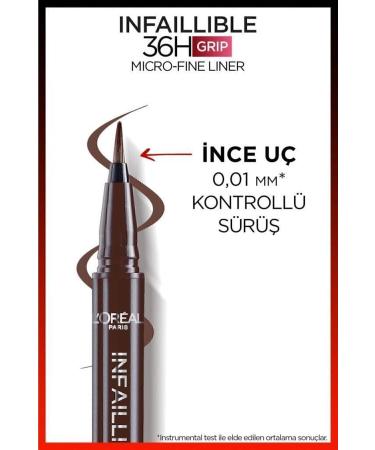 L'Oreal Paris Infaillible 36H Grip Micro Fine Eyeliner 02 Smokey Earth - Buy Online on GoSupps.com