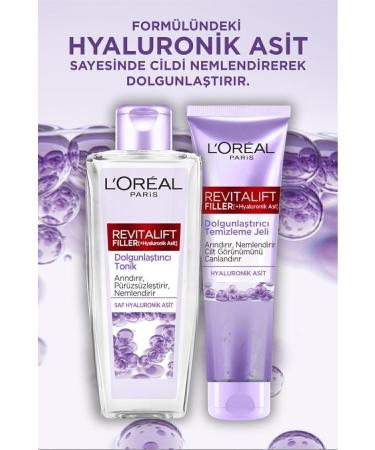 L'Oreal Paris Revitalift Filler Moisture Plumping 2-Piece Skin Care Set - Cleansing Gel 150 Ml & Tonic 200 Ml - Buy Online on GoSupps.com