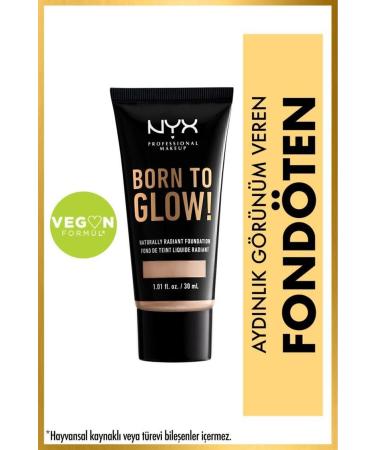 NYX Professional Makeup Born To Glow! Naturally Radiant Foundation 3 Porcelain