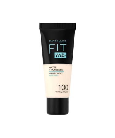 Maybelline New York Fit Me Matte Poreless Foundation - 100 Warm Ivory - Buy Online on GoSupps.com