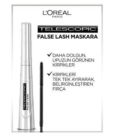L'Oreal Paris Paris False Lash Telescopic Fiber Black Mascara - Buy Online on GoSupps.com