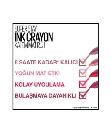 Maybelline New York Kalem Ruj - Sw Superstay Ink Crayon 10 Trust Your Gut 30174177 - Buy Online on GoSupps.com