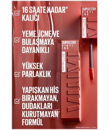 Maybelline New York Super Stay Vinyl Ink Long-Lasting Nude Liquid Glossy Lipstick 120 Punchy - Buy Online on GoSupps.com