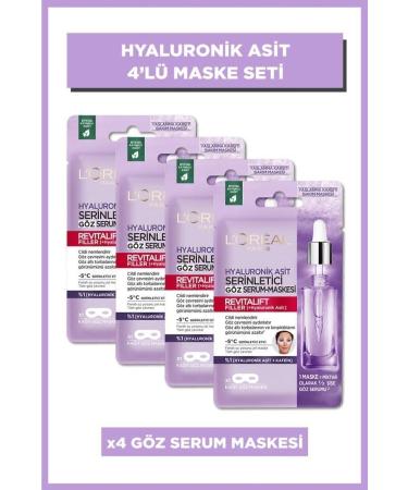 L'Oreal Paris Revitalift Filler Refreshing Eye Serum Mask Set of 4