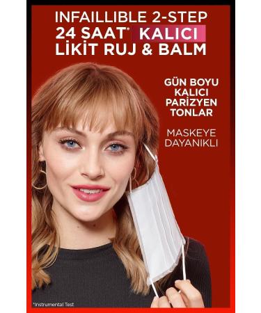 L'Oreal Paris L'or al Paris Infaillible 2-step 24 Hour Liquid Lipstick & Balm - 804 Metro-proof Rose - Buy Online on GoSupps.com