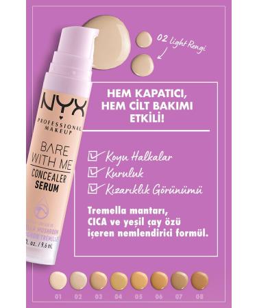 NYX Professional Makeup Bare With Me Concealer Serum 02 Light Concealer - Buy Online on GoSupps.com
