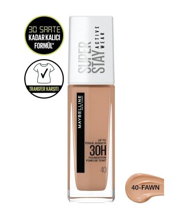 Maybelline New York Superstay Active Wear 30h Foundation 40 Fawn Cannelle