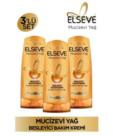 Elseve 3-Piece Miraculous Oil Nourishing Care Cream 390 Ml Set