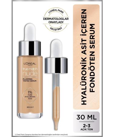 L'Oreal Paris L'or al Paris True Match Nude Foundation Serum 2-3 Light