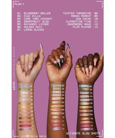 NYX Professional Makeup Ultimate Glow Shots Shimmering Liquid Eyeshadow - 09 Mango Moment - Buy Online on GoSupps.com