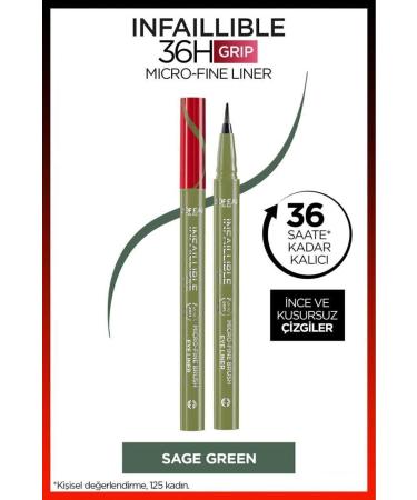 L'Oreal Paris L'or al Paris Infaillible 36h Grip Micro Fine Eyeliner 05 Sage Green