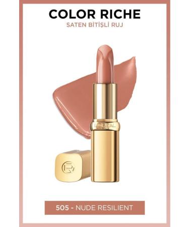 L'Oreal Paris Color Riche Satin Finish Lipstick - 505 Nude Resilient