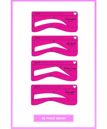 NYX Professional Makeup Zero to Brow Thick Eyebrows Stencil - Thick Brow - Buy Online on GoSupps.com