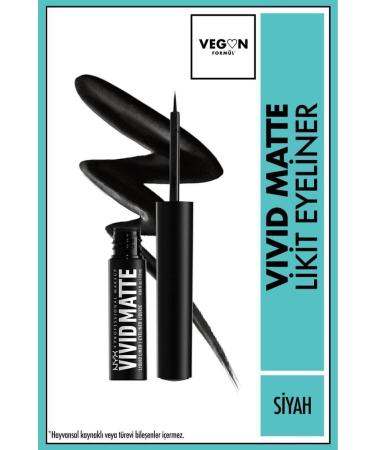 NYX Professional Makeup Vivid Matte Liquid Eyeliner - Black