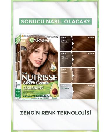 Garnier Nutrisse Intense Nourishing Permanent Cream Hair Dye 6.3 Golden Blonde - Buy Online on GoSupps.com