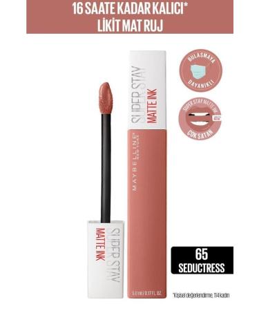 Maybelline New York Super Stay Matte Ink Liquid Matte Lipstick 65 Seductress & Lifter Gloss Lip Gloss 003 Moon - Buy Online on GoSupps.com