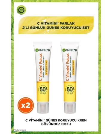Garnier Vitamin C Bright 2-Pack Sunscreen Set Invisible Texture