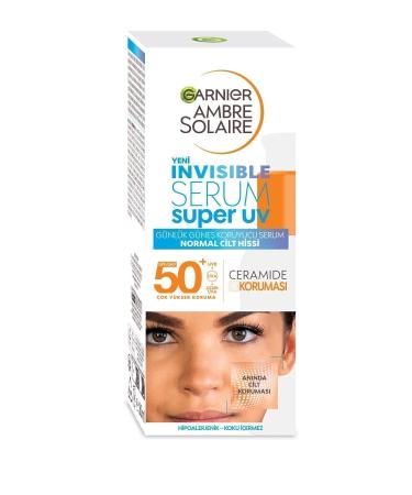 Garnier Ambre Solaire Invisible Spf50 Super UV Daily Sunscreen Serum 30 ml - Buy Online on GoSupps.com