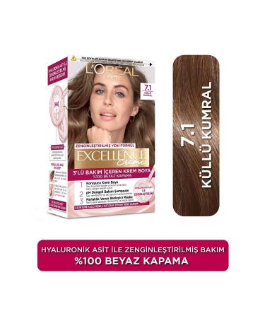 L'Oreal Paris Excellence Creme Hair Dye 7.1 Blonde Ash 2-Piece Set - Buy Online on GoSupps.com