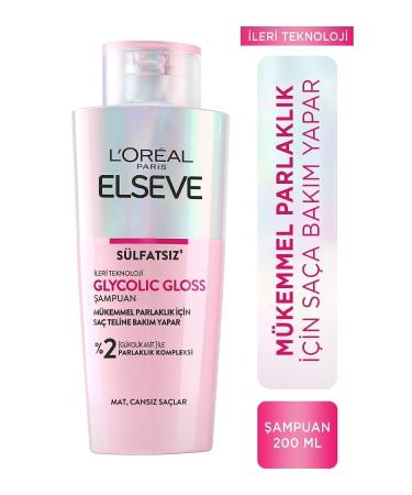 Elseve Glycolic Gloss Perfect Shine Care Shampoo Glycolic Acid 200ml