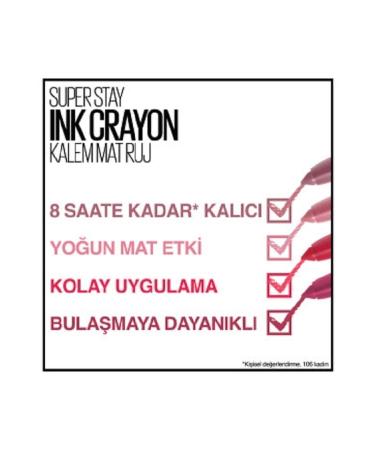 Maybelline New York Kalem Ruj - Sw Superstay Ink Crayon 20 Enjoy the View 30174191 - Buy Online on GoSupps.com