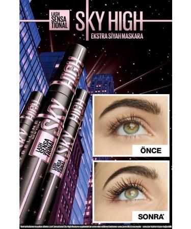 Maybelline New York Lash Sensational Sky High Cosmic Black Mascara & Instant Anti Age Eraser Concealer - 01 Light - Buy Online on GoSupps.com