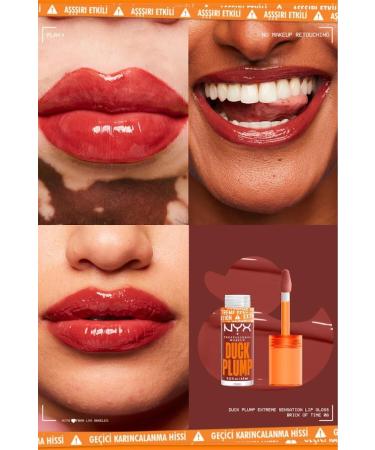 NYX Professional Makeup Duck Plump Lip Gloss - 06 Brick Of Time - Buy Online on GoSupps.com