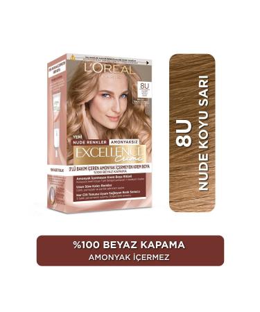 L'Oreal Paris Excellence Creme Nude Colors Hair Dye 8u Nude Dark Blonde