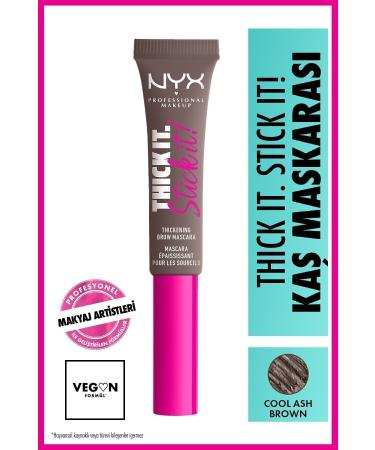 NYX Professional Makeup Thick It. Stick It! Eyebrow Mascara Cool Ash Brown